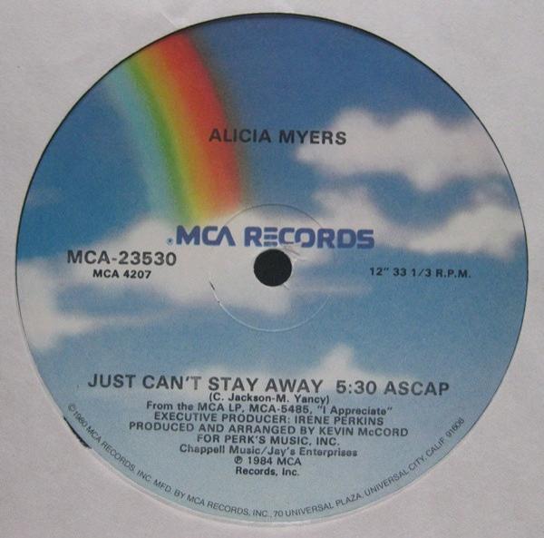 Alicia Myers - Just Can't Stay Away / Appreciation