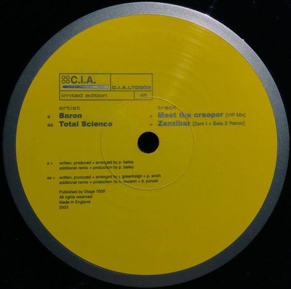 Baron, Total Science - Meet The Creeper / Zanzibar (Remixes)