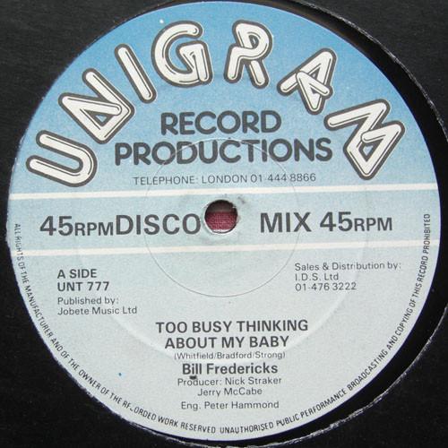 Bill Fredericks - Too Busy Thinking About My Baby