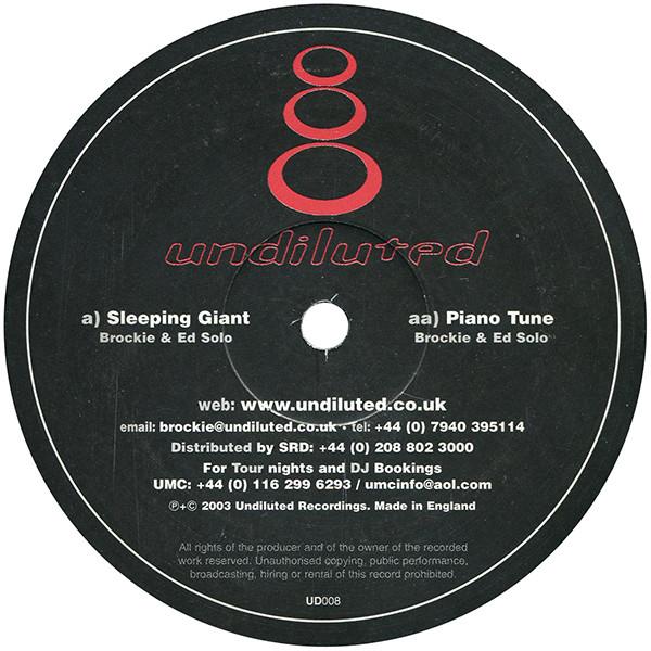 Brockie & Ed Solo - Sleeping Giant b/w Piano Tune