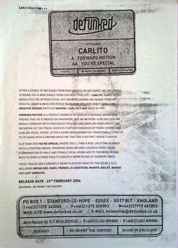 Carlito - Forward Motion / You're Special