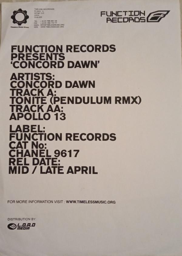 Concord Dawn - Tonite (Pendulum Remix) / Appollo 13