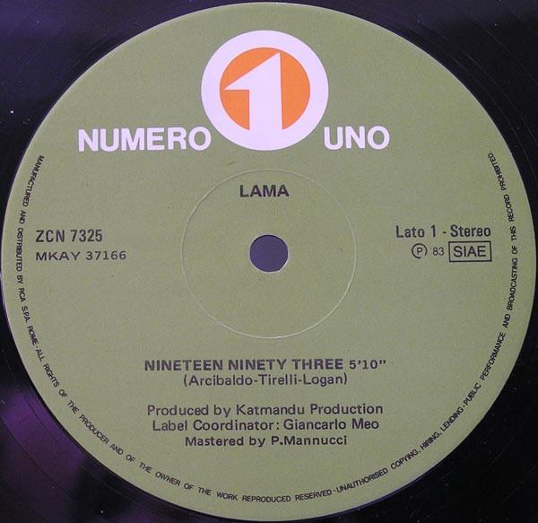 Lama - Nineteen Ninety Three / Love On The Rocks