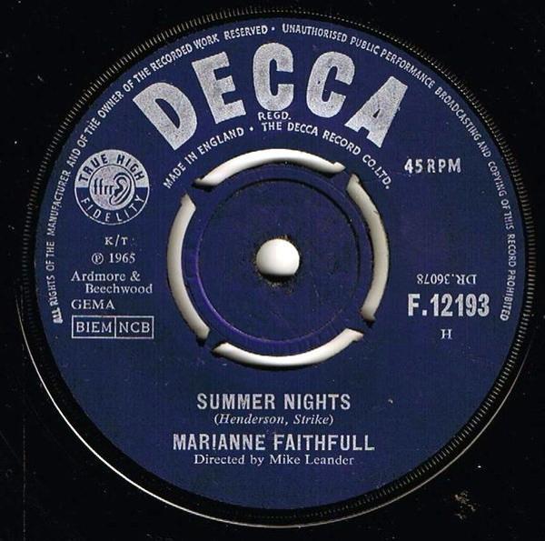 Marianne Faithfull - Summer Nights