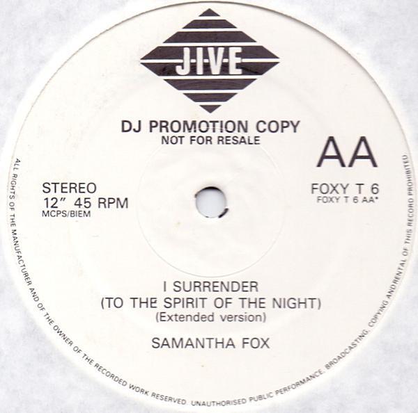 Samantha Fox - I Surrender (To The Spirit Of The Night)