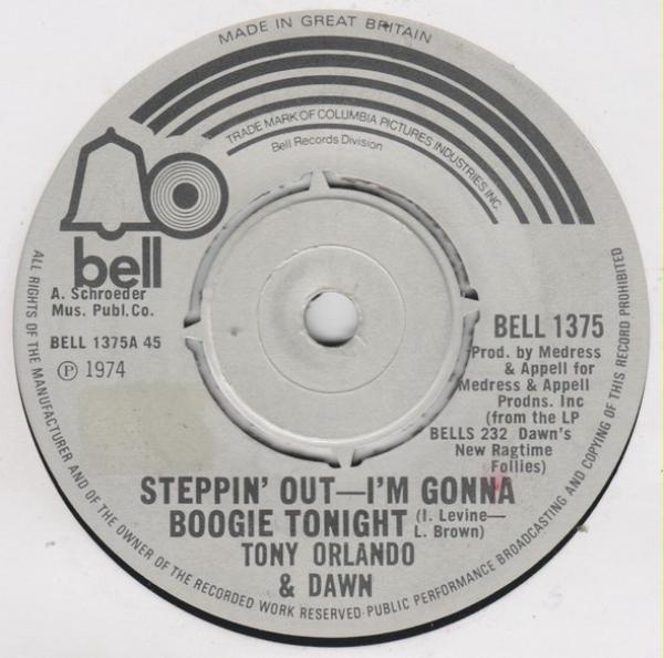 Tony Orlando, Dawn (5) - Steppin' Out - I'm Gonna Boogie Tonight